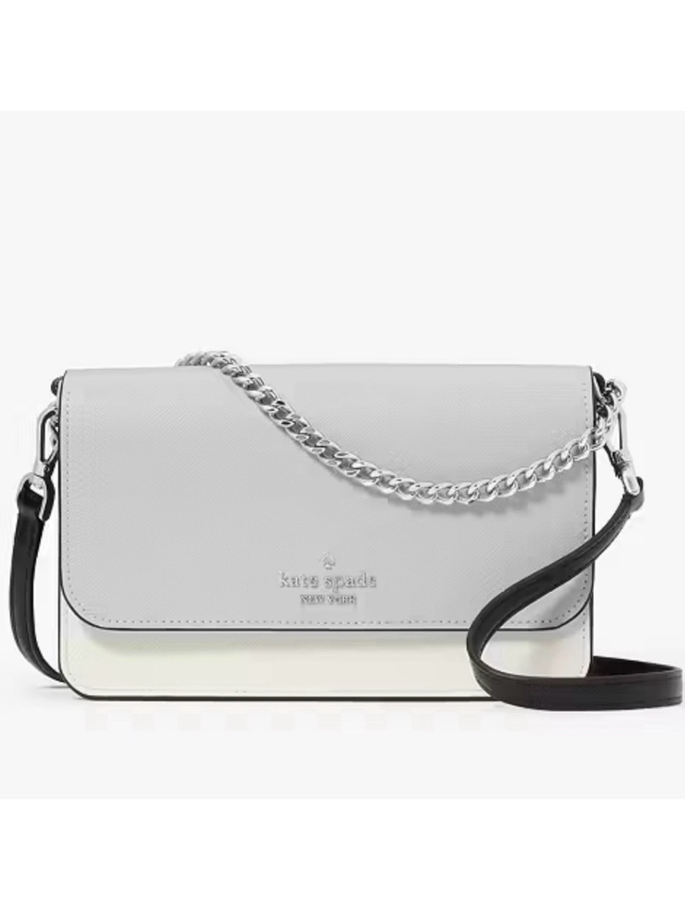 KATE SPADE ♠️ New York 🖤🩶MADISON WILLOW🩶🖤 MINI FLAP CROSSBODY BAG 🌟NWOT🌟